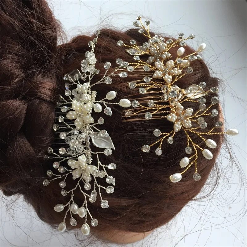 Copper Wire Festival Wedding Hair Accessories Bridal Hair Stick Leaf Floral Hairpin Headdress