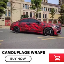 Negro Red de Camuflaje Camuflaje Del Abrigo Del Vinilo que Envuelve la Película Del Coche Del Vehículo Cubre Envuelve el envío libre