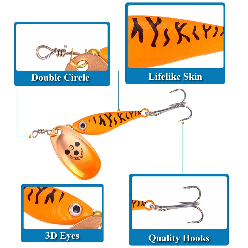 Рыболовная вращающаяся блесна VIB Spangle Hard bait11 г/15 г/20 г джиг металлическая приманка