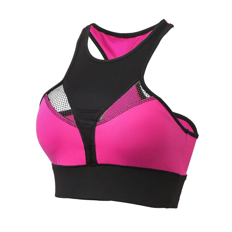 

New European and American sexy sports underwear vest yoga running fitness without steel ring sports bra