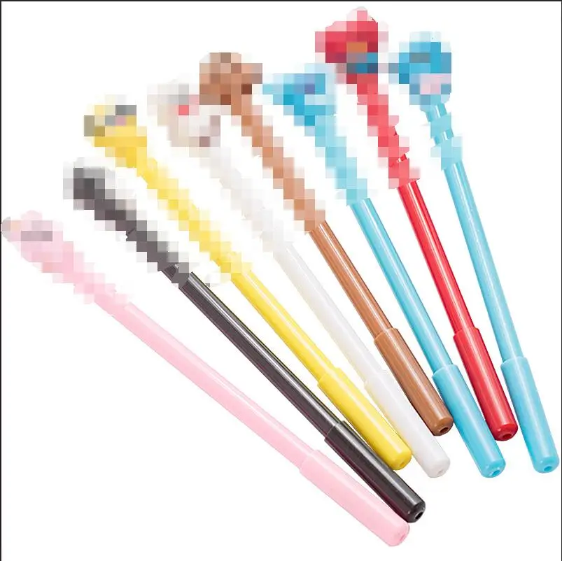 

32 pcs/lot gel pen Cartoon 0.5 mm Black ink Signature pens for writing Stationery gift School supplies