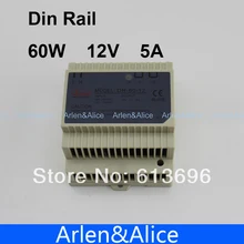 60W 12V 5A din-рейка одиночный выход импульсный источник питания AC в DC SMPS