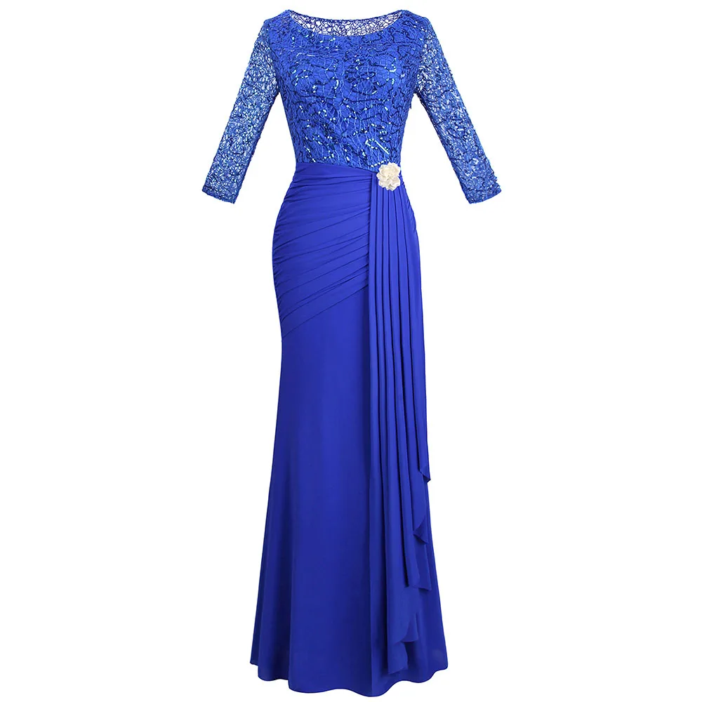 Angel-Fashion женское платье с коротким рукавом, Прозрачное платье для матери невесты, вечерние кружевные плиссированные платья 356