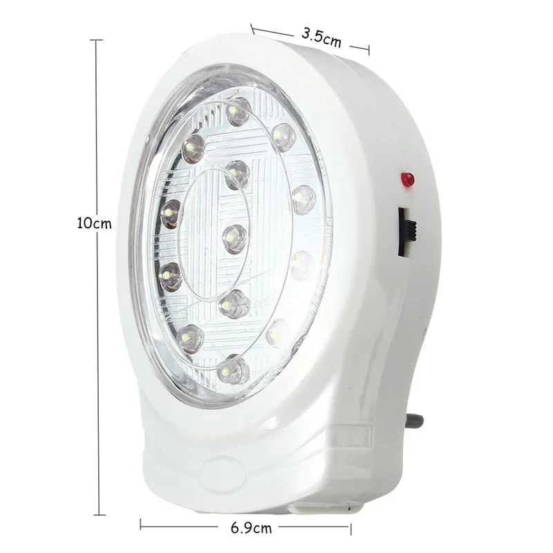 Smuxi 13 светодиодный перезаряжаемый домашний настенный аварийный светильник, лампа с отключением питания, EU Plug AC110-240V для спальни, ночник