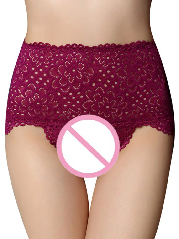 Women Lace High Waist Panties Sexy Lingerie Brief Pantie Thong Hollow Out Knicker Underwear Sleepwear 2019 New Arrival 10 Colors