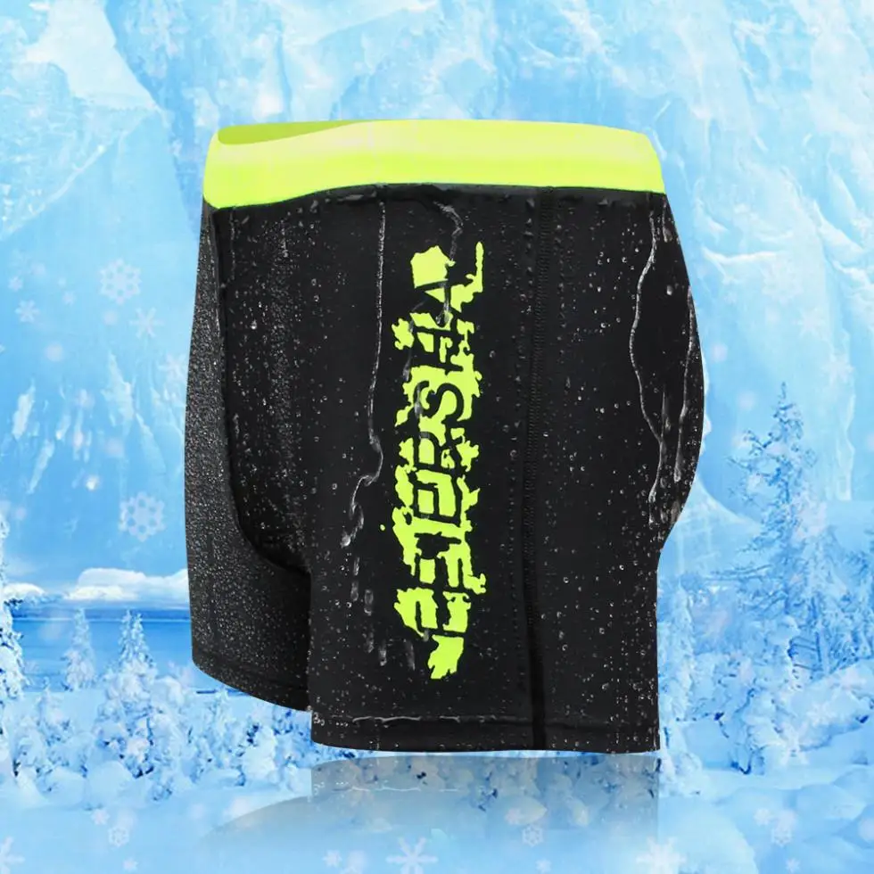 Neon Printed Quick Drying Waterproof Square Men's Swimming Trunks