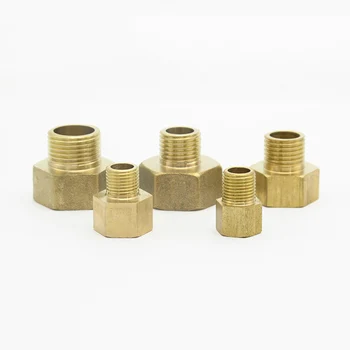 

1/8" 1/4" 3/8" 1/2" NPT BSPT Female To Male Thread Connection Brass Pipe Fitting Adapter Coupler Connector For Fuel Gas Water