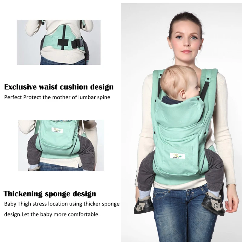 Высококачественный хлопковый Рюкзак-кенгуру для младенцев, детский рюкзак-кенгуру, слинг для малышей, дышащий(S8