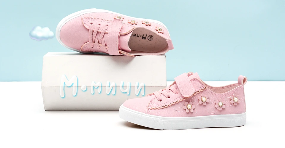 MMNUN осень обувь для девочек дышащие из искусственной кожи обувь для детей для маленьких девочек милые детские кроссовки Детская обувь ML960C