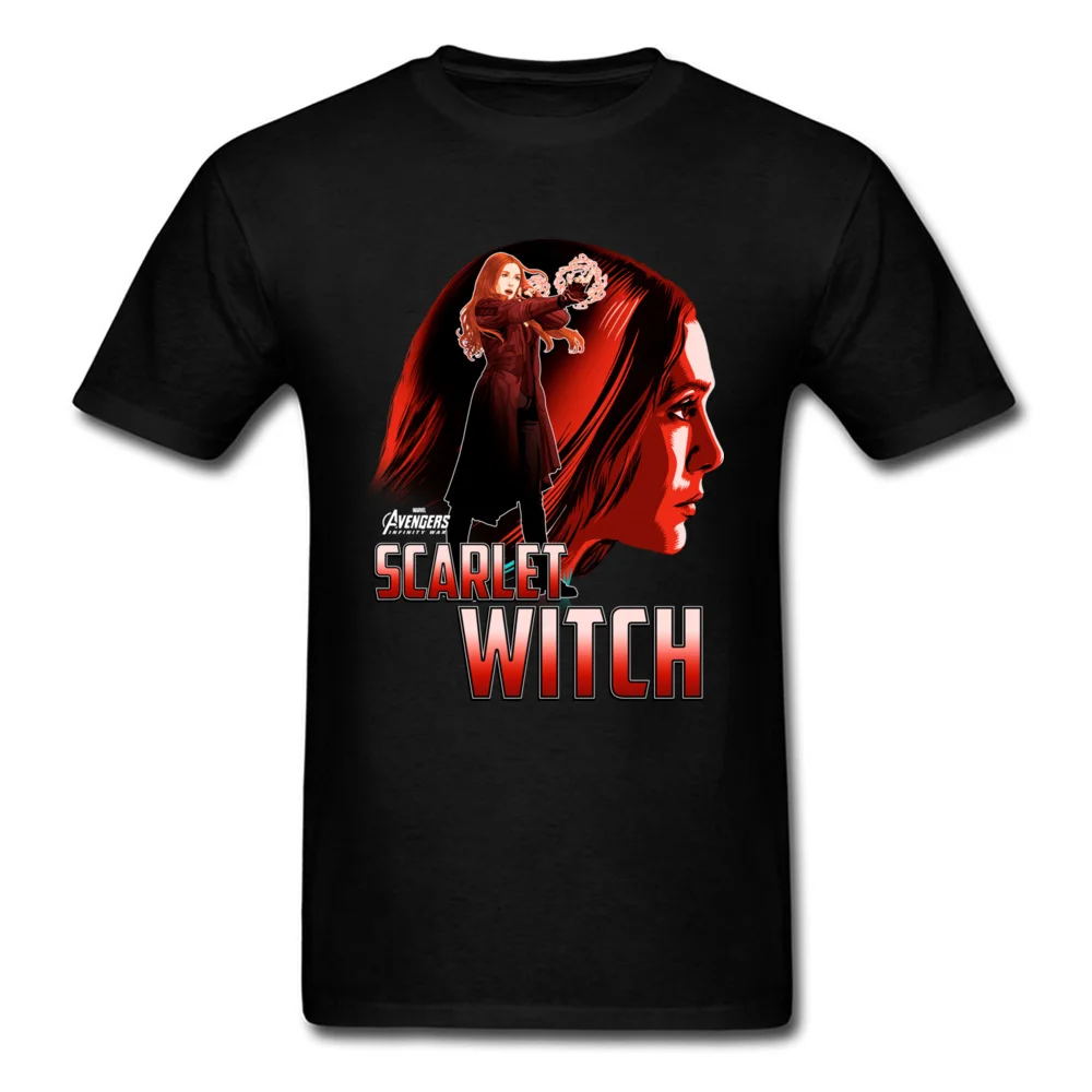 

2018 May Scarlet Witch T-Shirt Men Woman Top T Shirts Avengers War Clothing Wanda Cool Tshirt Black Red Tee Shirt