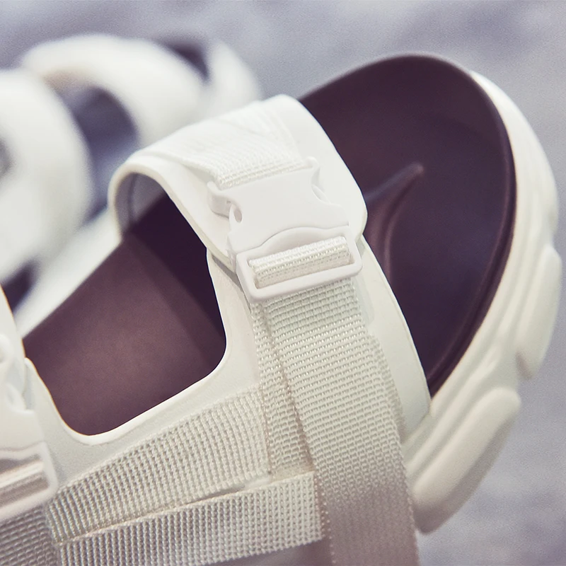 Summer Chunky Sandals Women Buckle Open Toes Women Sandals Shoes Casual White Ladies Shoes Breathable Platform Sandal 9003w
