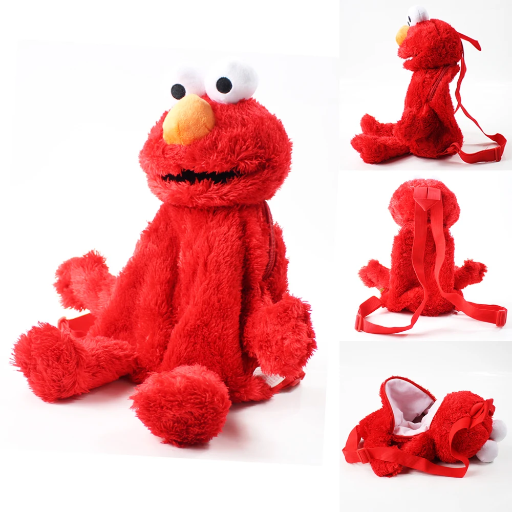 45 см ковбойский мультфильм Улица Сезам Плюшевый Рюкзак Red Elmo Guy для мальчиков и