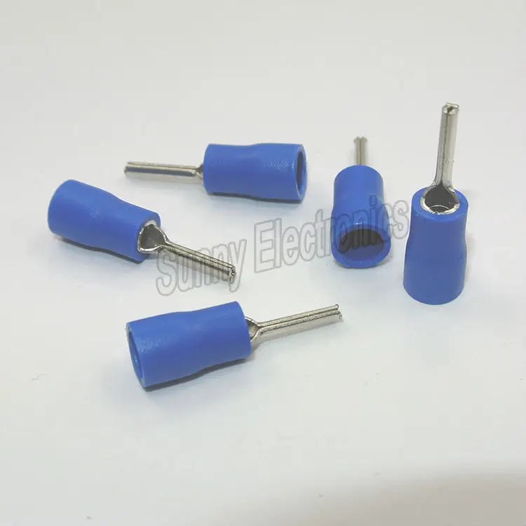 

50pcs 16-14AWG Insulated Pin Terminals Electrical Splice Crimp Connector Auto Wiring