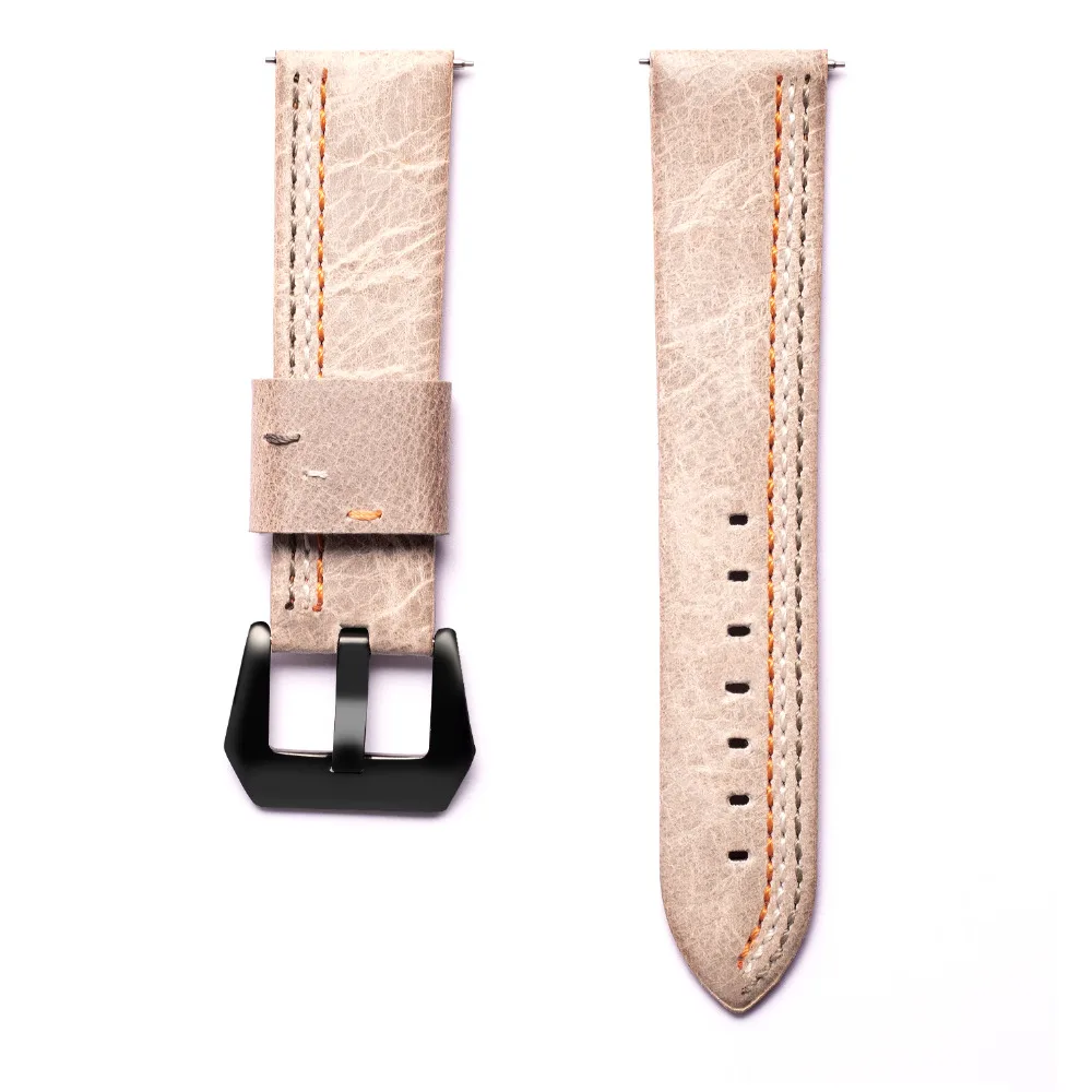 22 мм кожаный ремешок huami amazfit для samsung gear S3 Classic Frontier galaxy watch 46 мм ремешок pebble time ticwatch 1