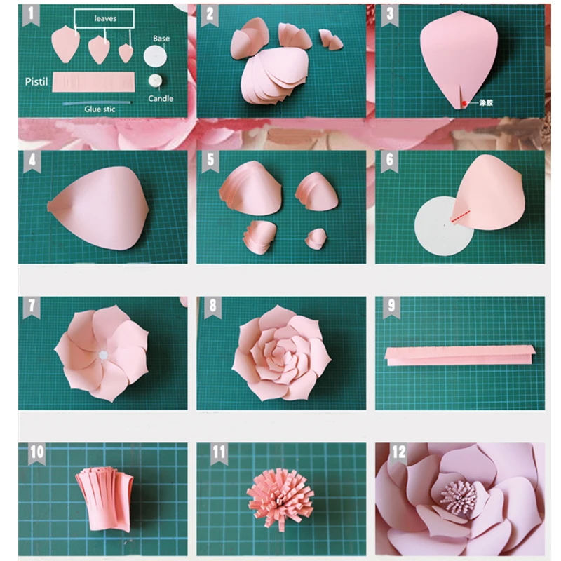 DIY бумажные цветы для фото фоны домашнее украшение на свадьбу День рождения