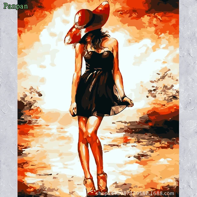 Wholesale Abstract drawing Acrylic painting by numbers Sexy woman