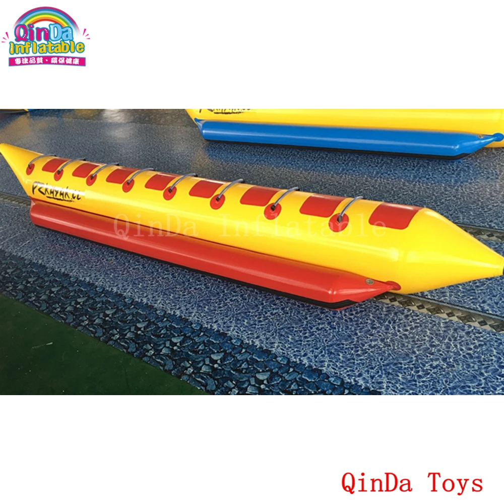 8 persons flying banana boat with free air pump,ocean rider inflatable