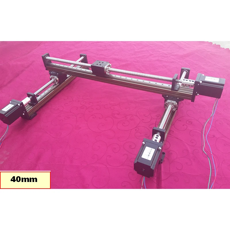 

3 axis cnc linear guide rail ball screw 40mm motion stage slide actuator module x y z motion table customer-made