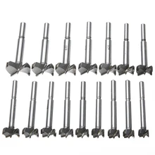 16Pcs Titanium Coated Forstner Drill Bits High Quality Woodworking Hole Saw Cutter Set 15-35mm For Rotary Tools