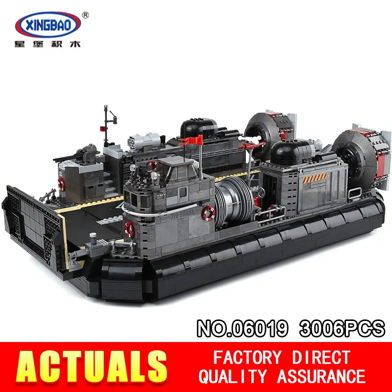 

XingBao 06019 Genuine 3006Pcs Military Series The Amphibious Transport Ship Set Building Blocks Bricks Toys Model for boys Gifts
