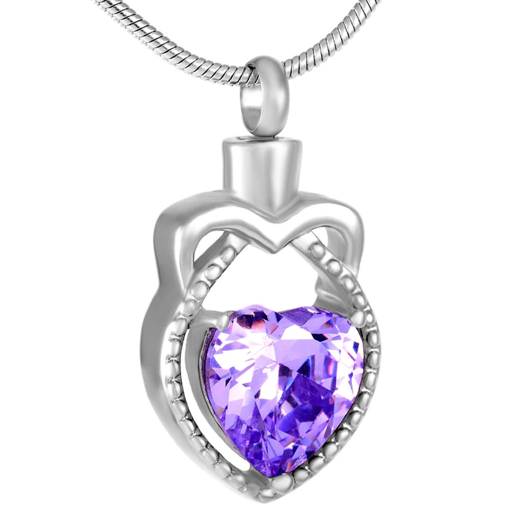 MJD9287 Eagle Shape Heart Birthstone Cremation jewelry