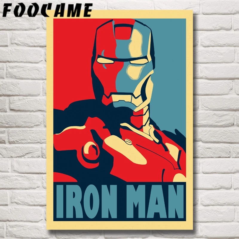 

FOOCAME Iron Man Black Widow Thor The Avengers Movies Art Silk Posters and Prints Decoration Wall Pictures For Living Room Decor