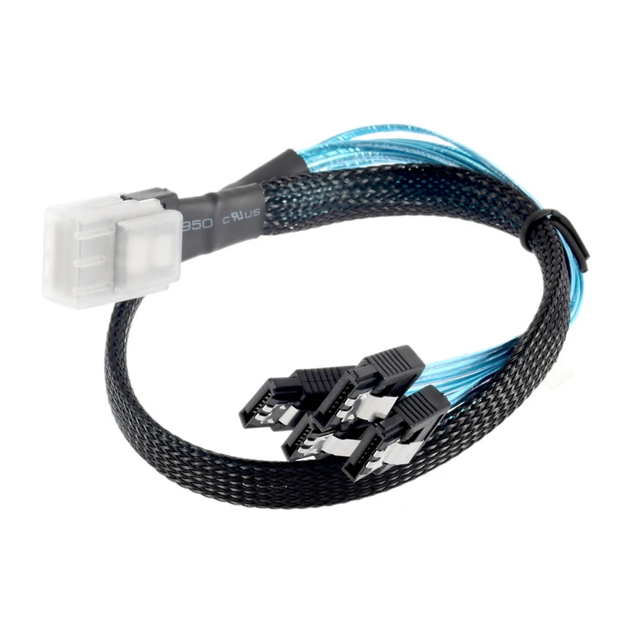 

1pcs Mini SAS 4i SFF-8087 36P 36-Pin Male to 4 SATA 7-Pin Splitter Adapter Cable free shipping