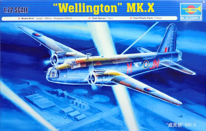 

Trumpet 01628 1:72 British Wellington MK.X bomber Collection model