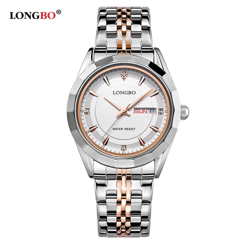 Longbo Brand Movt Quartz Watches Women Stainless Steel Back Water Resistant Datejust Men S Wrist Watches Relogio Masculino 80164 Steel Flask Clock Fmclock Machine Aliexpress