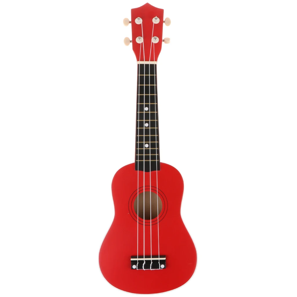 21 Inch 4 String Beginners Ukulele Hawaii Guitar Ukulele for Beginners Novice Musical Instruments Red Wooden Ukulele