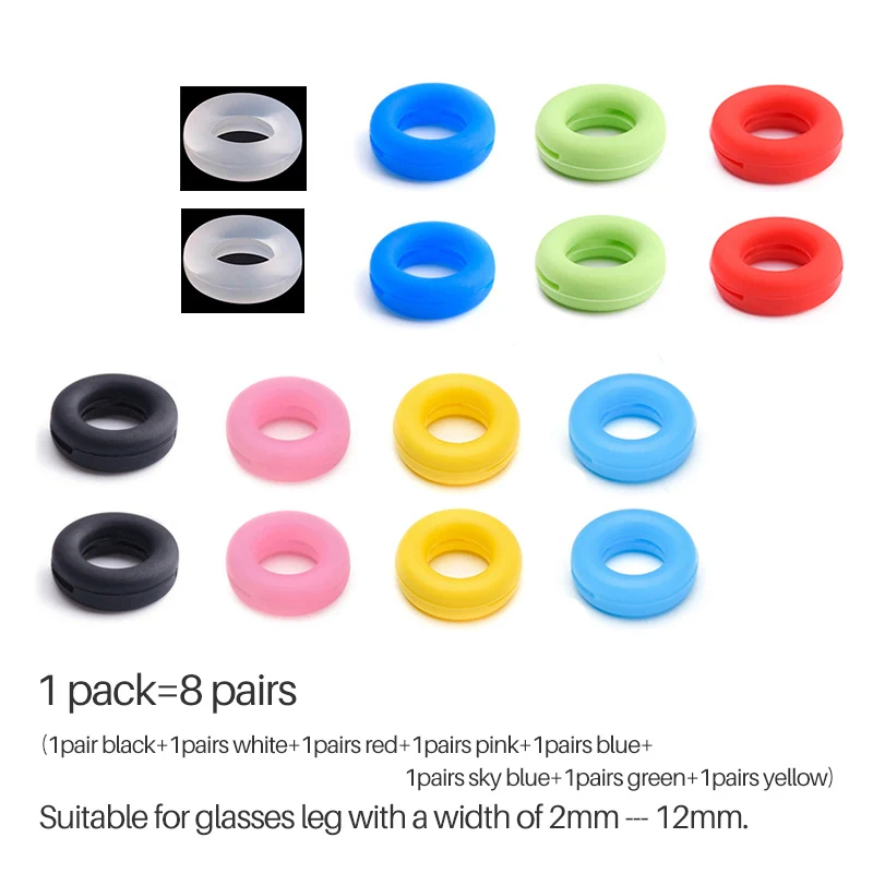 OVZA тип круглая силиконовая противоскользящая дужка очков крышка противоскользящее кольцо Боковая поддержка декомпрессионный рукав фиксируется против падения - Цвет: Color as shown