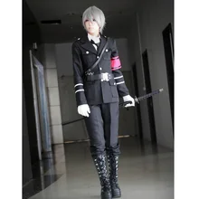 Tamaño personalizado pelucas Anime Togainu no Chi Akira Cosplay conjunto completo uniforme militar para hombre