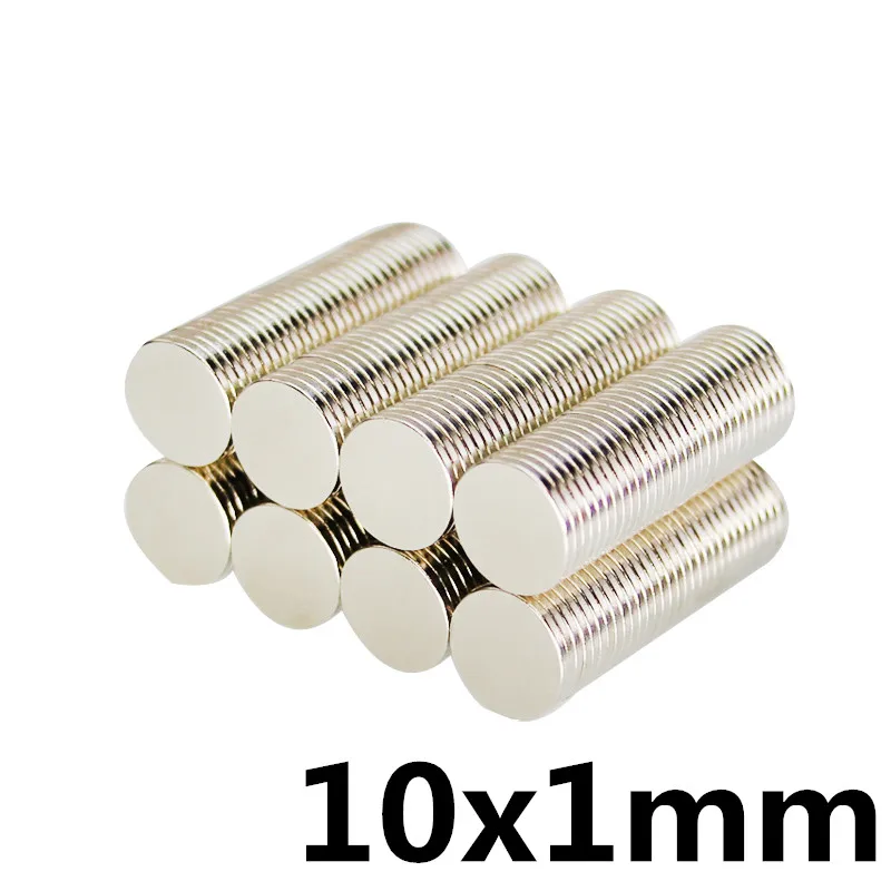 

50/100/200pcs N35 Strong Neodymium Magnets 10mm x 1mm Powerful NdFeB Rare Earth 10*1 10x1 Strong Magnet Big Magnetic