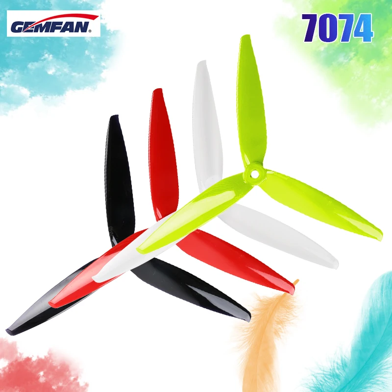 Gemfan 7040 7 дюймов 3 лопасти/tri blade Propeller реквизит совместимый 2206 1500kv бесщеточный