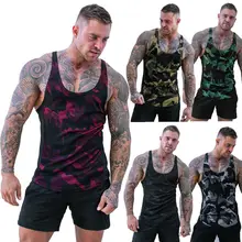 Тренажерный зал мужчины мышцы рубашка без рукавов майка для бодибилдинга Спорт Фитнес тренировочный жилет