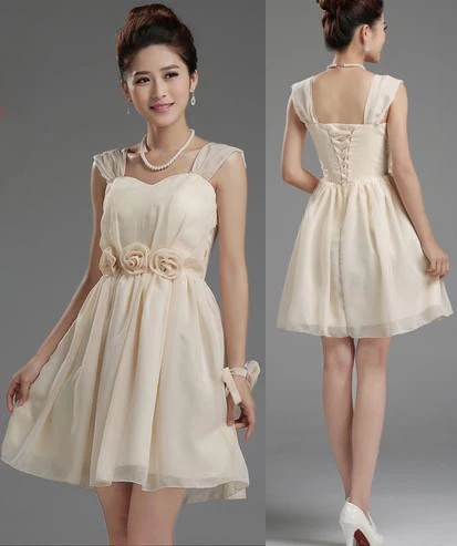 short peplum gown