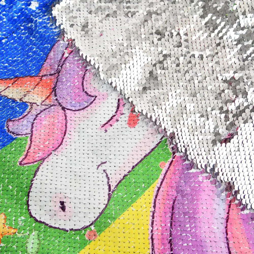 Custom Logo Bag Unicorn Sequin Backpack Drawstring Bag for Girl School Bag Kids Mermaid Horse Draw String Bags