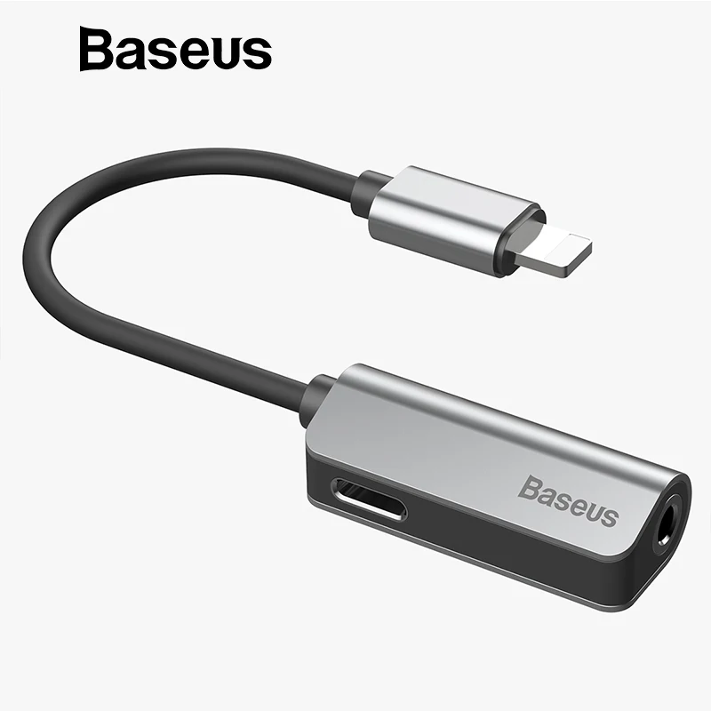 Baseus Audio Cable Adapter For iPhone X 8 8P 7 7s Earphone Cable Splitter For iPhone to 3.5mm Jack Charging Data Sync Aux Cable Baseus Audio Cable Adapter For iPhone X 8 8P 7 7s Earphone Cable Splitter For iPhone to 3.5mm Jack Charging Data Sync Aux Cable