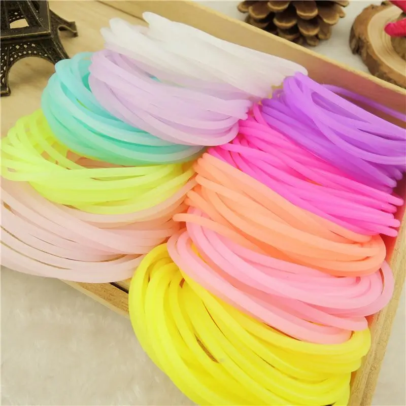 Luminous Gummy Bracelets - Neon Fluorescent Wristband Unisex Rubber Bangles  20PC