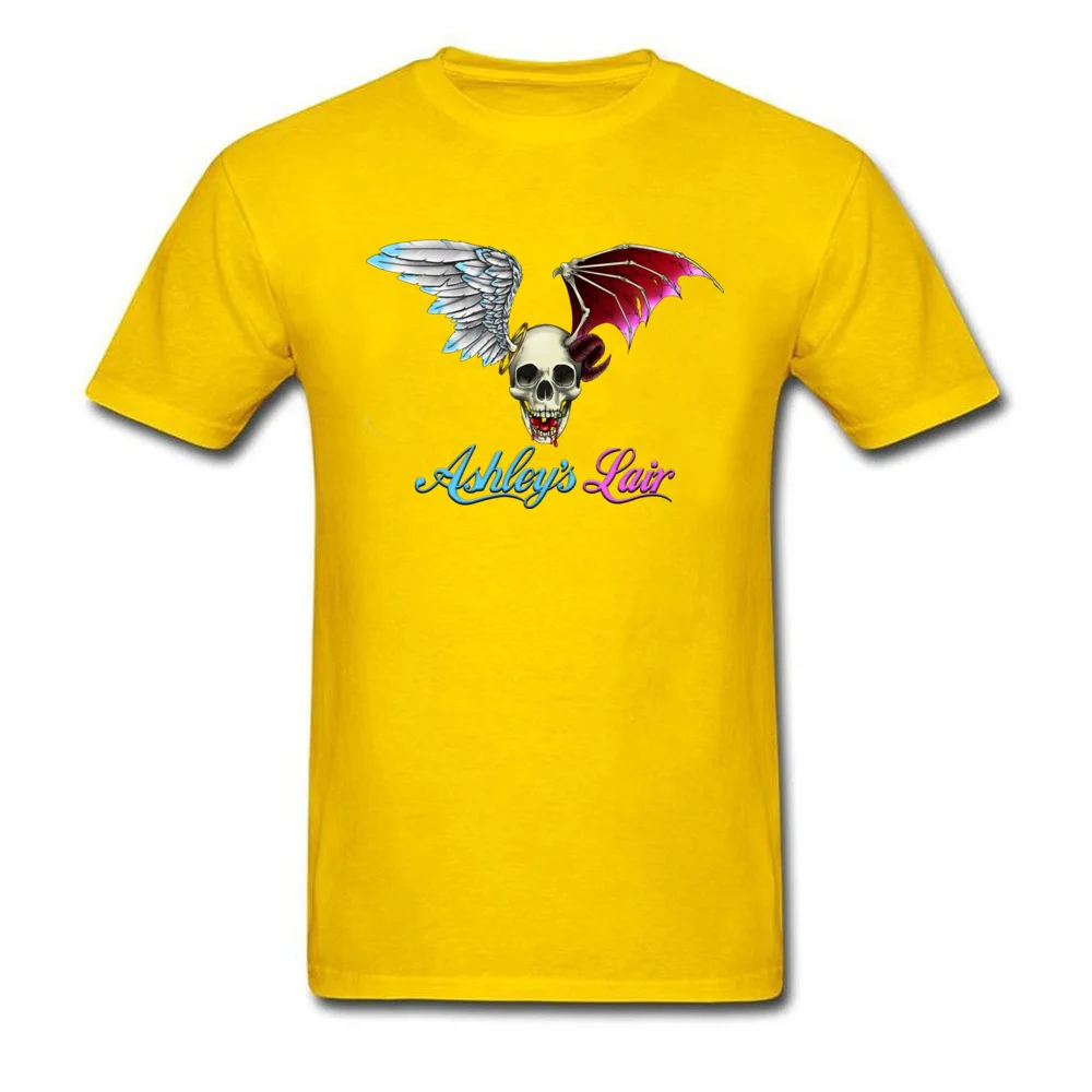 T Shirt Ashleys Lair New Logo Summer Fall Short Sleeve Pure Cotton Round Neck Mens T Shirt Fitness Tight T-shirts Funny Ashleys Lair New Logo yellow