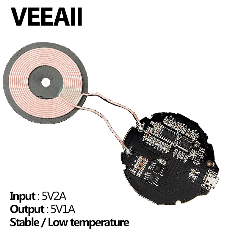 

VEEAII Qi Wireless Module Transmitter 10W DIY PCBA Circuit Board Coil Battery Charger for iPhone X 8 Plus Samsung S9 S8 fast