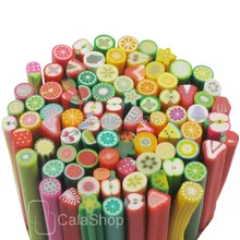 40 мм 100 шт./лот фруктовая Дизайн ногтей Кане DIY Fimo Полимерная глина slice