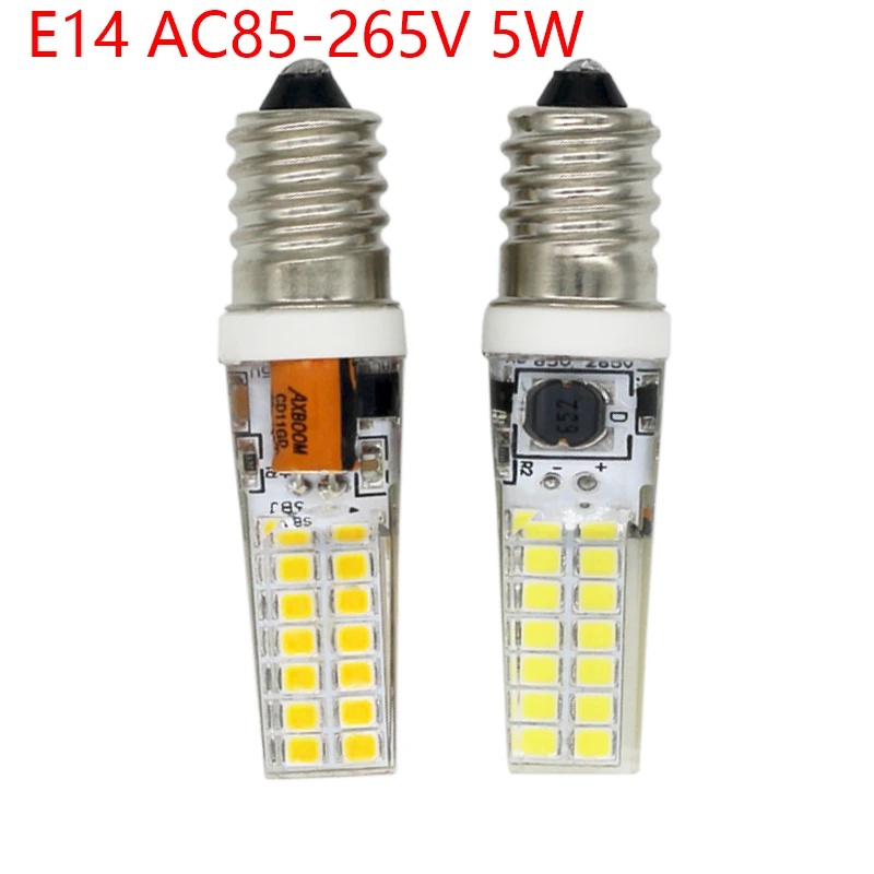 E14 5 Вт AC85V-265V SMD2835 28 светодиодов антибликовый заменить 50 W Галогенная светодиодное освещение лампы лампочки Bombillas лампочка-кукуруза огни 10 шт