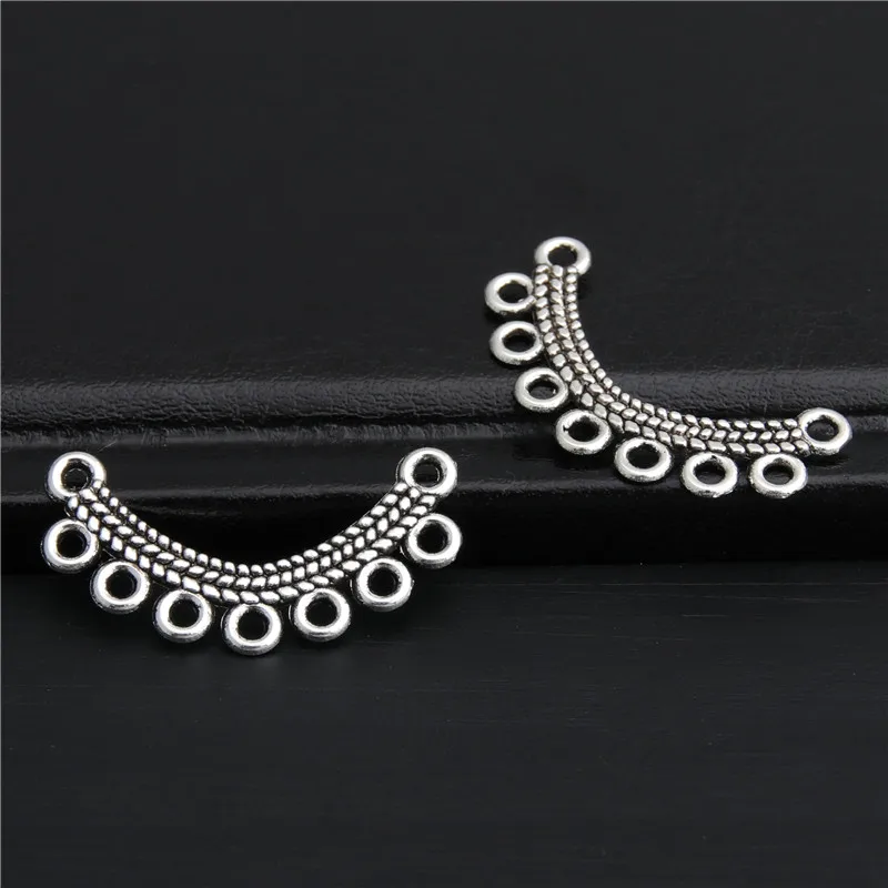 

20pcs Silver Alloy Moon Connector Pendant Charms Chandelier Jewelry Making Statement Necklace DIY Findings A2800