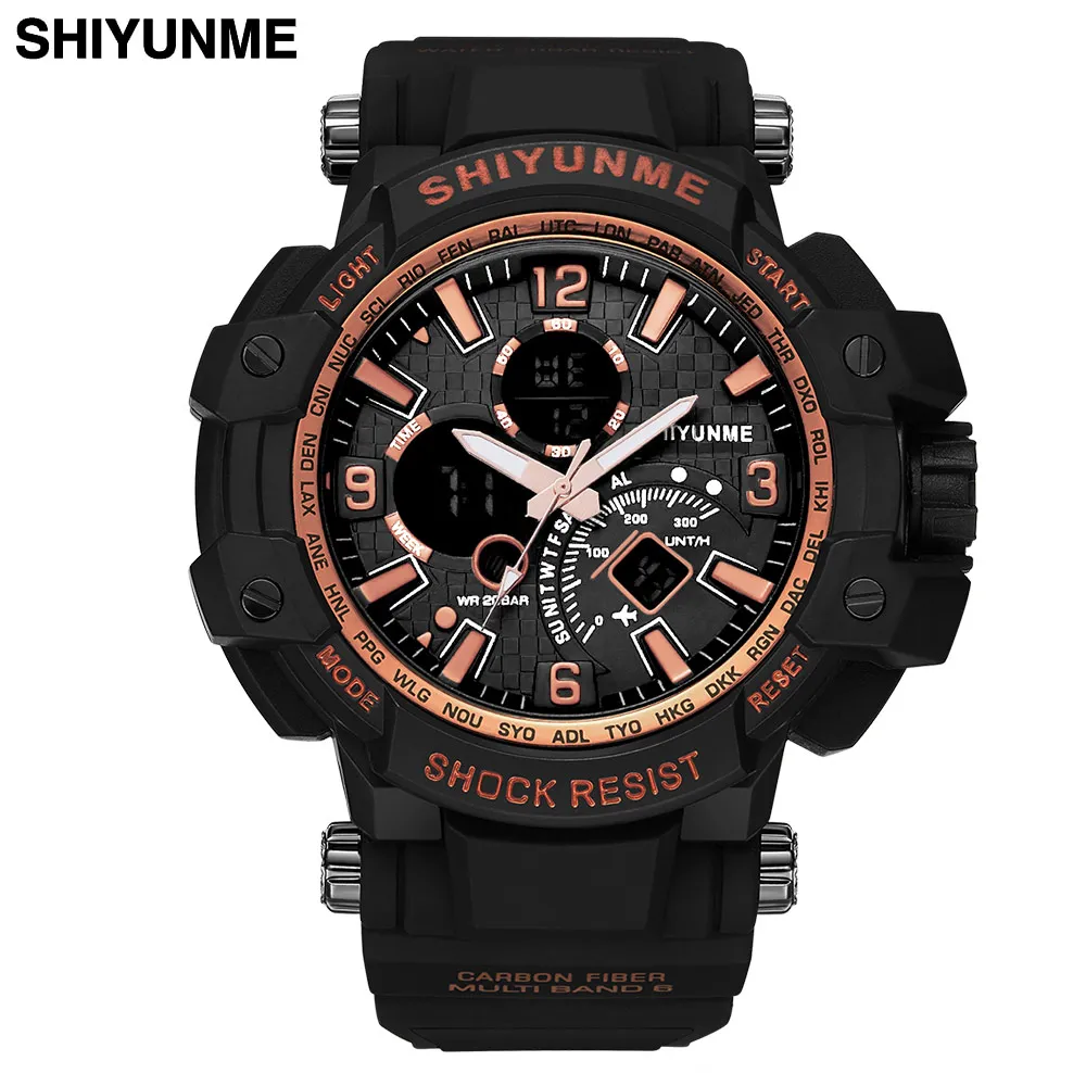 

Military watch army men's watch LED quartz watch digital double time men's clock reloj hombre sports watch army