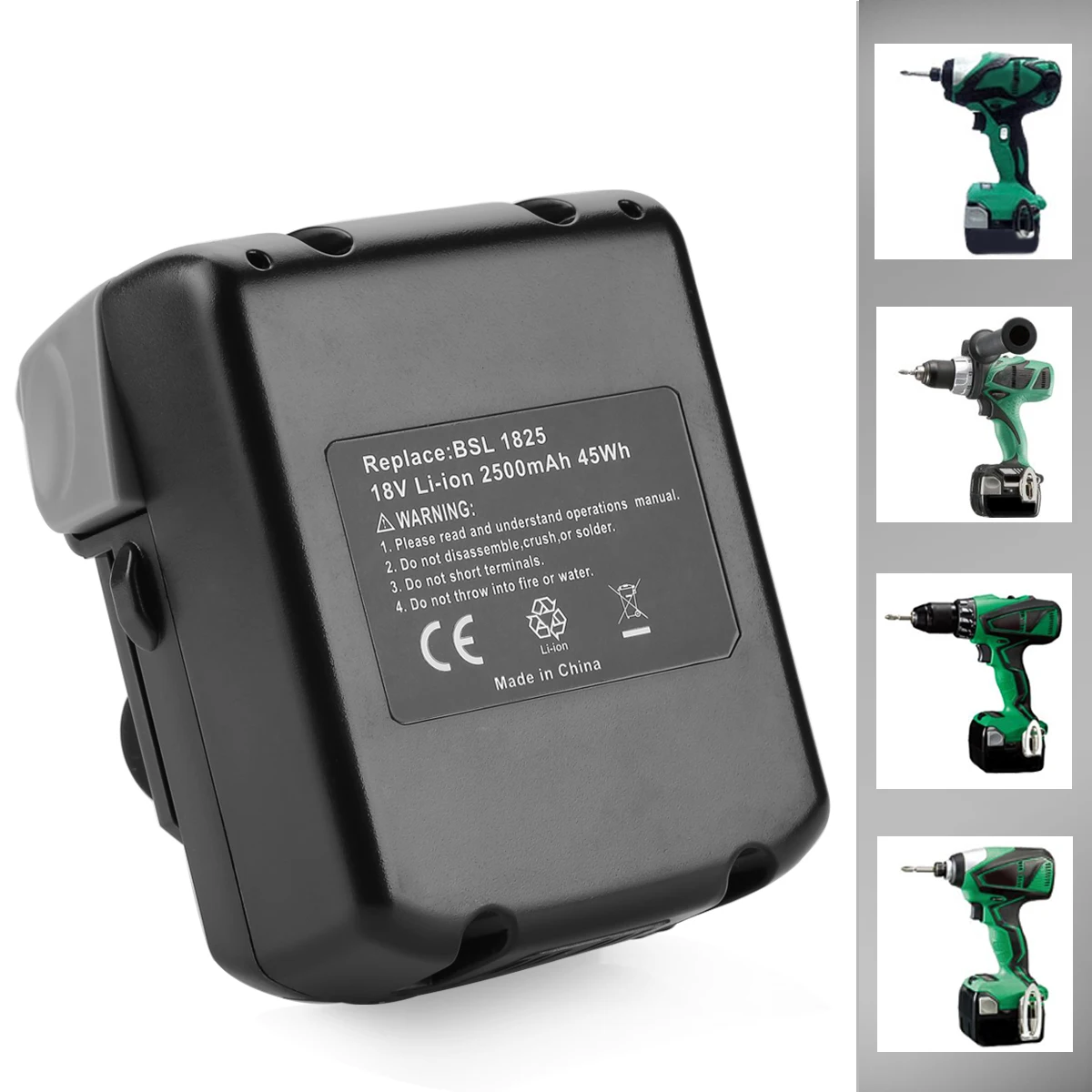 Литий ионный аккумулятор для Hitachi 18 в 4000 мАч BSL1815X BSL1830 330067 330068 330139