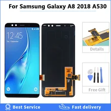 OLED дисплей ЖК для SAMSUNG Galaxy A8 ЖК-экран A530 A530F A530DS A530N SM-A530N сенсорный дигитайзер сборка 5,6 ''A8