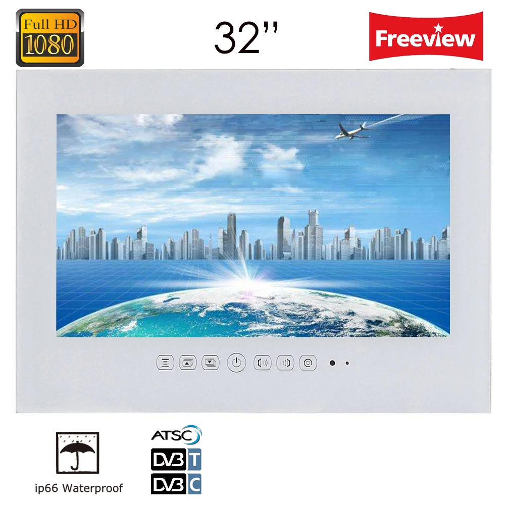 

Souria 32 inch Big Screen Bathroom LED TV / Waterproof TV Black/White IP66 Frameless Hotel Television Full HD 1080