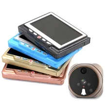 Multi-Цвет дополнительно 4.3 дюймов 120 градусов Широкий формат видео Дверные звонки обнаружения движения