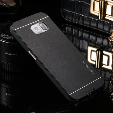 Deluxe Motomo Aluminum Metal Brush Hard Back Cover Case for Samsung Galaxy S6 S7 Edge Plus S5 S4 S3 mini Note 7 3 4 5 G7106